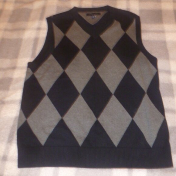 Tommy Hilfiger Black & Gray Knitted Sweater Vest Sz Large – Excellent Condition - Picture 2 of 11